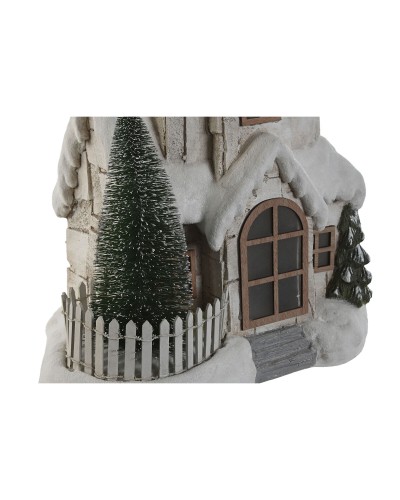 ESPRIT Decorative Light House 35 x 20 x 51 cm, White and Natural Green, Atmospheric Lighting
